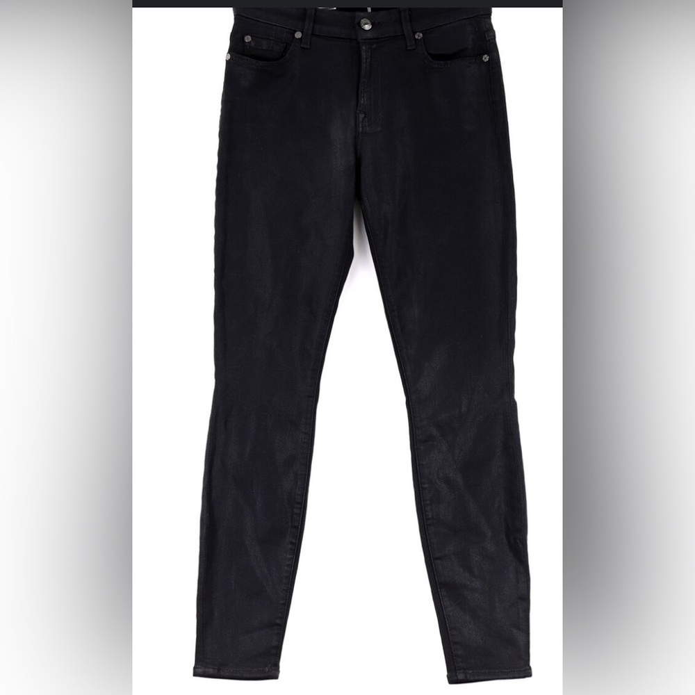 For all seven mankind black coded skinny ankle jeans